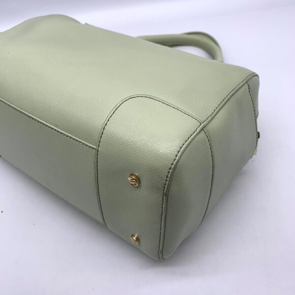 Tory Burch Robinson Middy Mint Julep Green Saffiano Leather Satchel - Picture 8 of 12